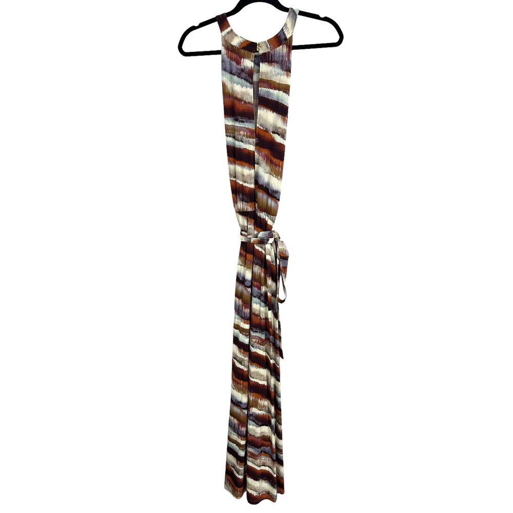 Ilse Jacobsen Multi Abstract Print Soul Fade Sleeveless Halter Belted Dress XS - Picture 6 of 6